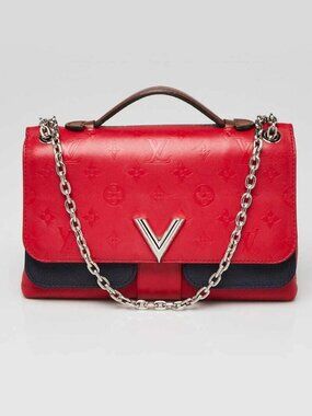Louis Vuitton Rubis/Blue Monogram Leather Very Chain Bag